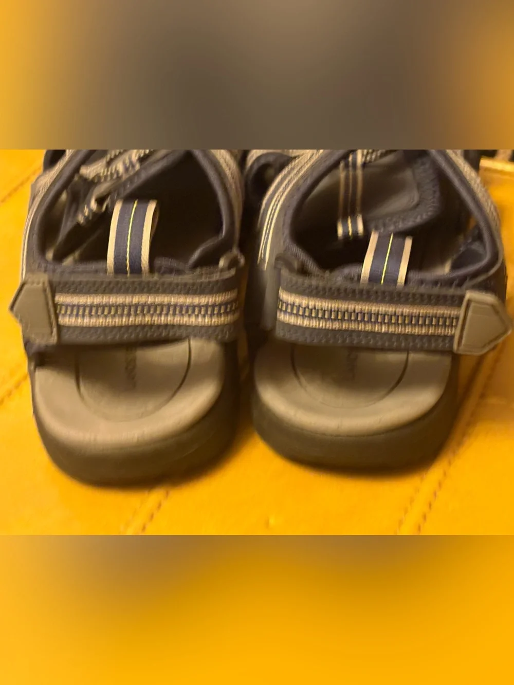 Navy Striped Closed-Toe Outdoor Sandals